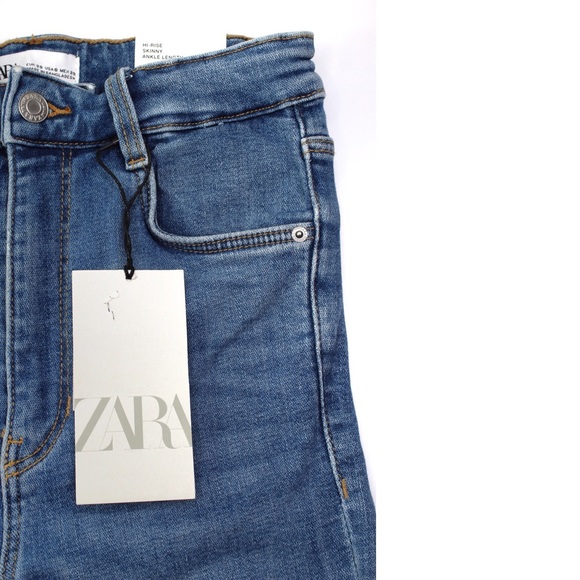 Zara NWT High Rise Vintage Skinny Ankle Length Sizes 00, 2 Available - Picture 5 of 12